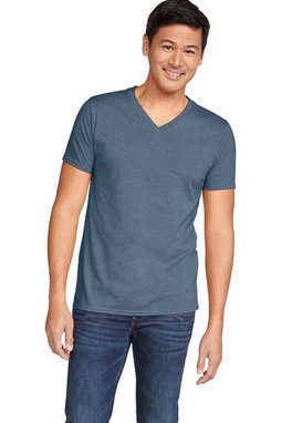 Gildan 64V00 - Premium T-Shirt Soft Style V-Neck Cotton Blend 