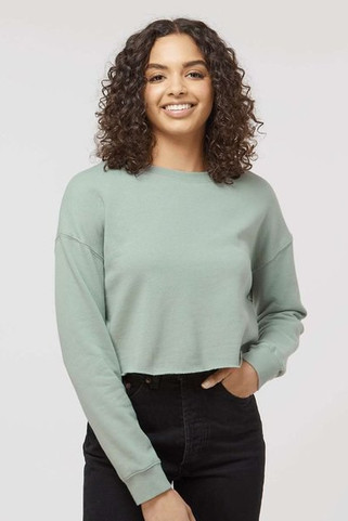 Independent Trading Co. AFX24CRP - Sudadera Crop Crew Neck de mujer
