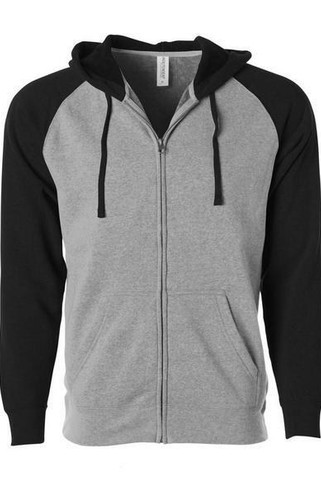Independent Trading Co. PRM33SBZ - Unisex Special Blend Raglan Hooded Full-Zip Sweatshirt