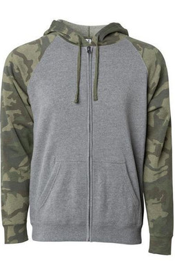 Independent Trading Co. PRM33SBZ - Unisex Special Blend Raglan Hooded Full-Zip Sweatshirt