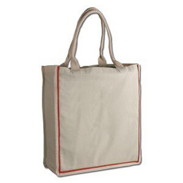 Q-Tees Q125600 - Fancy Shopper With Colour Stripe