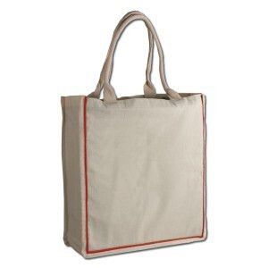 Q-Tees Q125600 - Fancy Shopper With Colour Stripe