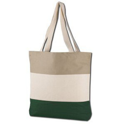 Q-Tees Q125900 - Canvas Tri-Color Professional Tote Bag