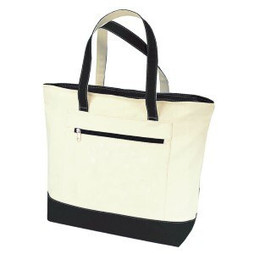 Q-Tees Q1300 - Canvas Zipper Tote Bag