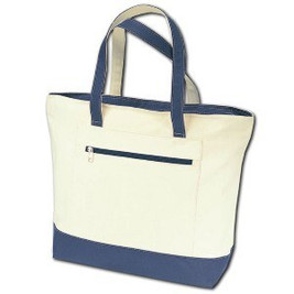 Q-Tees Q1300 - Canvas Zipper Tote Bag