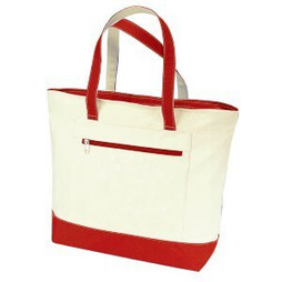 Q-Tees Q1300 - Canvas Zipper Tote Bag