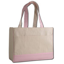 Q-Tees Q1400 - Eco-Friendly Canvas Tote with Zipper Pocket