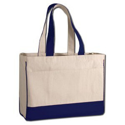 Q-Tees Q1400 - Eco-Friendly Canvas Tote with Zipper Pocket
