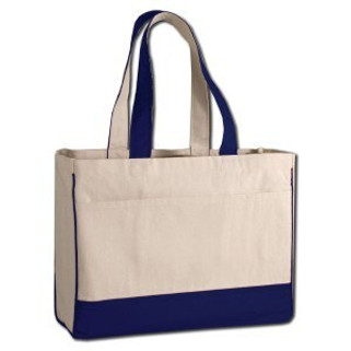 Q-Tees Q1400 - Bolsa de Lona de Algodón con Bolsillo Interior