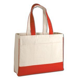 Q-Tees Q1400 - Eco-Friendly Canvas Tote with Zipper Pocket