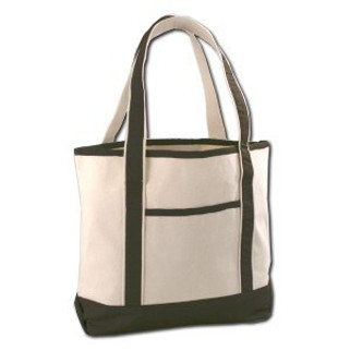 Q-Tees Q1500 - Large Canvas Deluxe Tote