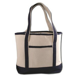 Q-Tees Q1500 - Large Canvas Deluxe Tote