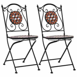 vidaXL 299657 - Mosaic Bistro Chairs 2 pcs Ceramic