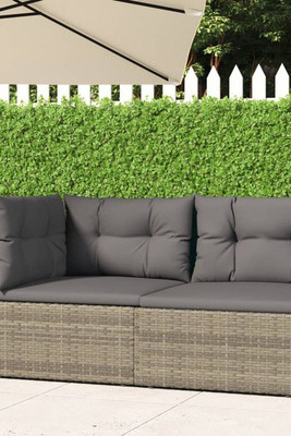 vidaXL 3029171 - Salon de jardin 3 pcs avec coussins Résine tressée