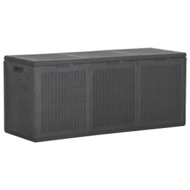 vidaXL 3013132 - Garden Storage Box PP Rattan 90 L
