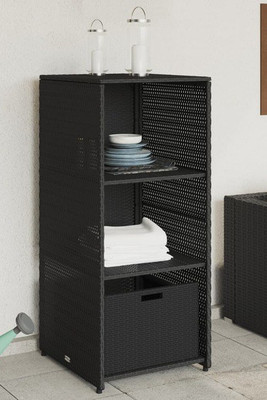 vidaXL 3033163 - Garden Storage Cabinet 50x55x115 cm Poly Rattan