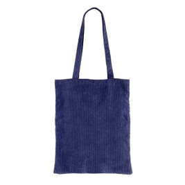 Claps 17515 - Velvet Ribbed Long Handle Shopper Bag