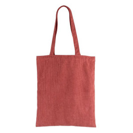 Claps 17515 - Velvet Ribbed Long Handle Shopper Bag