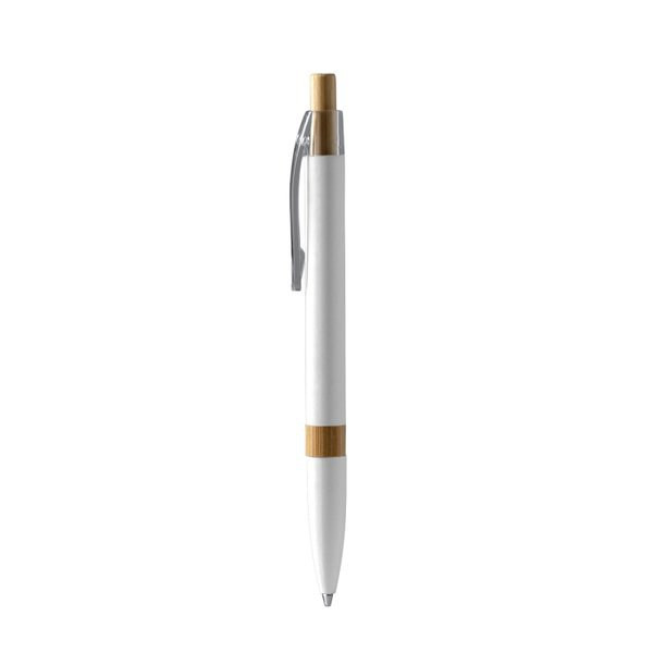 Claps 22244 - Duurzame Aluminium Balpen met Bamboe Details