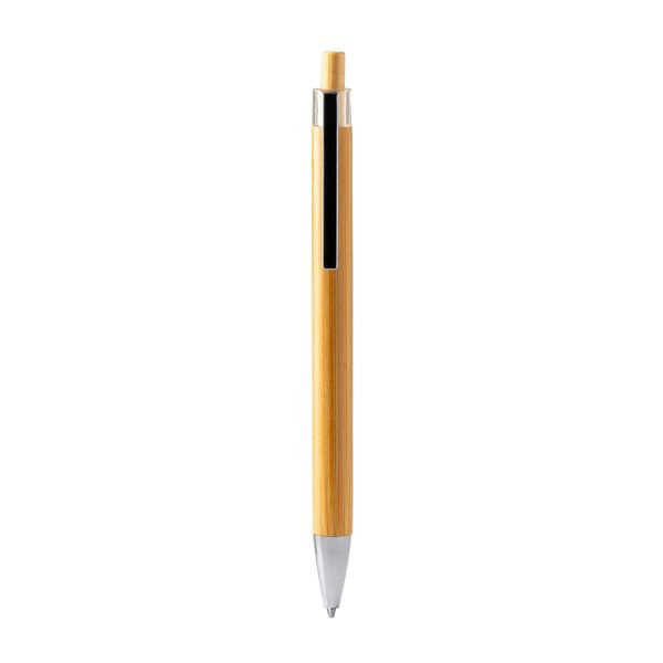 Claps 22260 - Eco-Friendly Bamboo Ballpoint Pen with Metal Clip