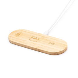 Claps 26691 - Eco-Friendly Bamboo Wireless Charging Station 3-in-1