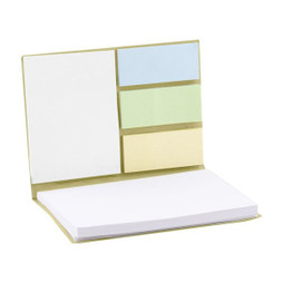 Claps 29361 - Clethra Eco-Friendly Sticky Note Block with Hardcover