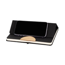 Claps 40342 - Eco-Friendly Notebook with Bamboo Phone Stand
