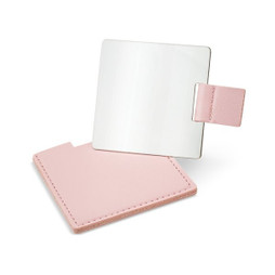 Claps 42105 - Aluminium Taschen Spiegel mit PU Hülle