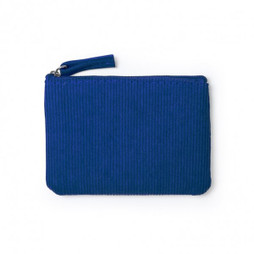 Claps 42107 - Velvet Ribbed Coin Purse with Zip Closure