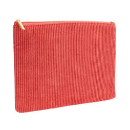 Claps 43310 - Ribbad Sammet Clutch med Dragkedja