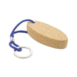 Claps 46201 - Floating Cork Keychain with Durable Polyester Rope