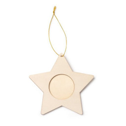 Claps 46207 - Wooden Christmas Ornament with Photo Frame