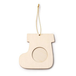 Claps 46207 - Wooden Christmas Ornament with Photo Frame