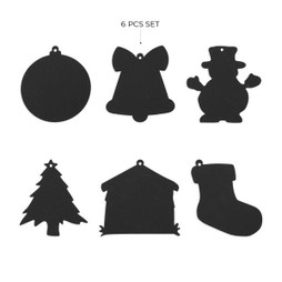 Claps 46213 - Colorful Scratch-Off Christmas Decorations Set