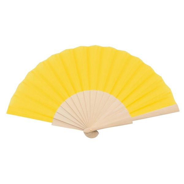 Claps 50154 - Natural Wood Fan with Colorful Fabric