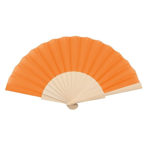 Claps 50154 - Natural Wood Fan with Colorful Fabric