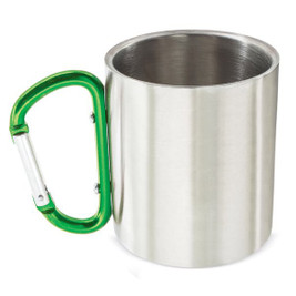Claps 52296 - Stainless Steel Mug with Carabiner Handle