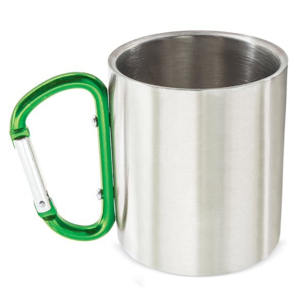 Claps 52296 - Stainless Steel Mug with Carabiner Handle