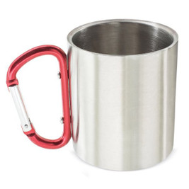 Claps 52296 - Stainless Steel Mug with Carabiner Handle