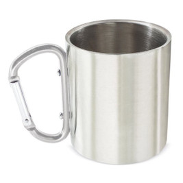 Claps 52296 - Stainless Steel Mug with Carabiner Handle
