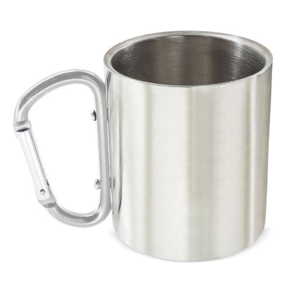 Claps 52296 - Stainless Steel Mug with Carabiner Handle