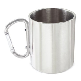 Claps 52297 - Stainless Steel Mug with Carabiner Handle