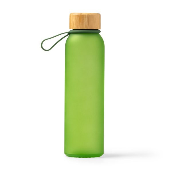 Claps 52303 - Bouteille en Verre Recyclé avec Bouchon en Bambou
