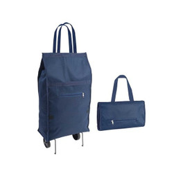 Claps 64091 - Compact Folding Shopping Trolley with Zipper Pocket