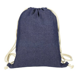 Claps 64314 - Contemporary Denim Style Backpack with Cotton Handles