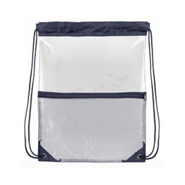 Claps 64420 - Clear PVC Backpack with Mesh Front Pocket