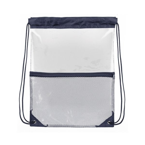 Claps 64420 - Clear PVC Backpack with Mesh Front Pocket