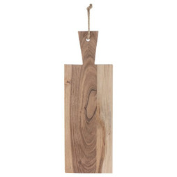 Claps 70073 - Planche à découper rectangulaire en bois dacacia avec corde en jute