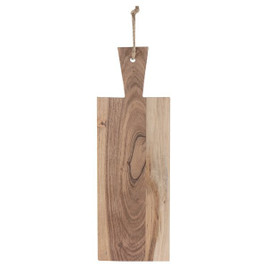 Claps 70073 - Planche à découper rectangulaire en bois d'acacia avec corde en jute