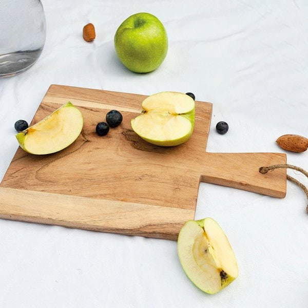 Claps 70074 - Planche à découper en bois d'acacia avec corde en jute